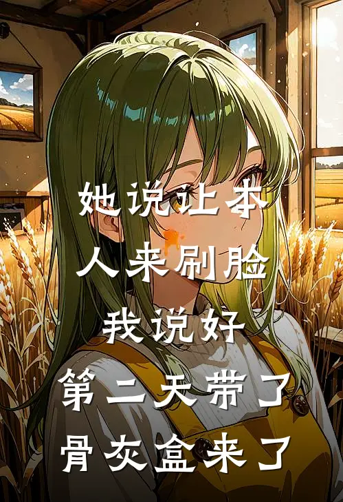 她说让本人来刷脸，我说好，第二天带了骨灰盒来了